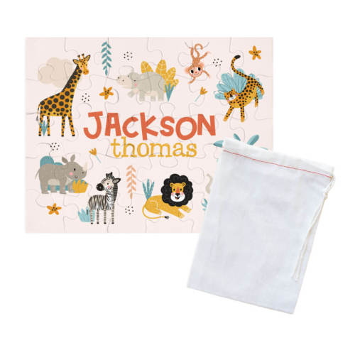 Kids Personalized 30 Piece Puzzle | Safari Adventure
