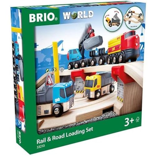 BRIO World 33210 - Rail & Road Loading Set