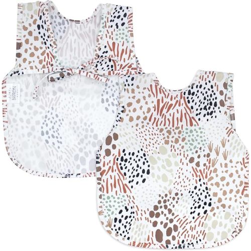 BapronBaby Animal Prints Bapron - No Neck Tie Safer Bib - Baby & Toddler - Soft Waterproof - PVC, BPA & Phthalate Free - 6m+