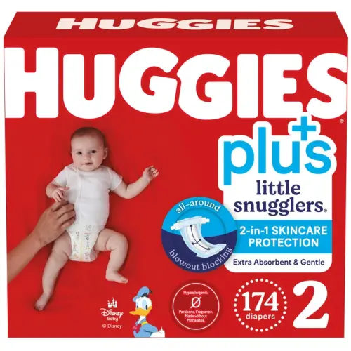 Huggies Little Snugglers Plus Diapers Size 2, 174-count | Costco