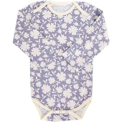 Copper Pearl Long Sleeve Bodysuit Baby: Ultra Soft Baby for Newborns, Boys, and Girls - Stylish, Comfortable, Overlap Shoulders, Premium Knit Fabric - 0-3 Months, Lacie