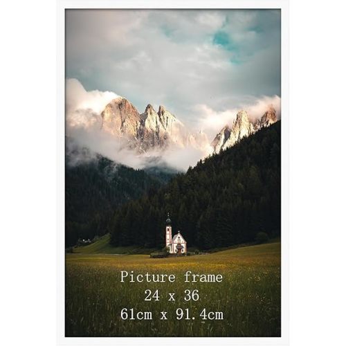 Giftgarden 24x36 Poster Picture Frame White, Textured Metal Frame 36x24 for Wall Display, Single