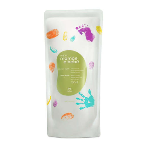Natura Baby Body Wash- Mamae e Bebe - Refil Sabonete Liquido  da Cabeca aos Pes 200Ml -6.8FlOz
