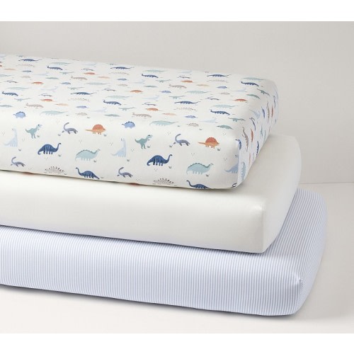 Dillon Dino Crib Fitted Sheets, Set of 3