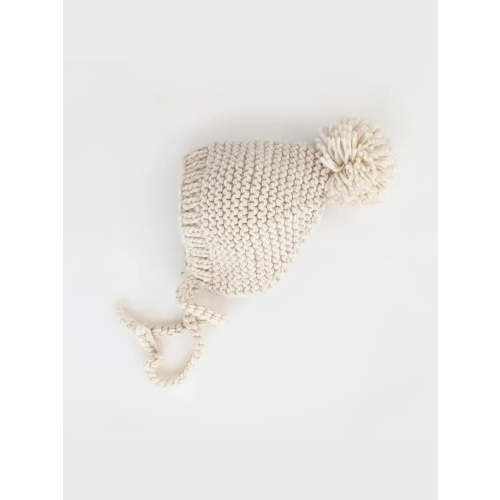 Knit Pom Pom Bonnet
