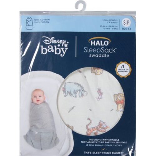 Halo SleepSack Disney Baby 3 to 6 Months Winnie Frolic Swaddle Small 1 ea