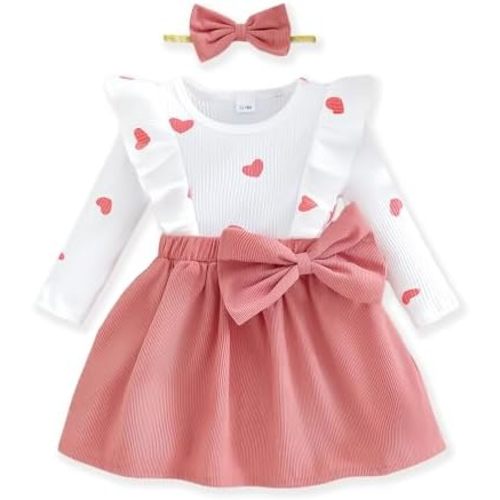 Baby Long Sleeve Fall Dress Baby Girl Clothes Ruffle Toddler Casual Dress Infant Cute Clothes Winter Outfits