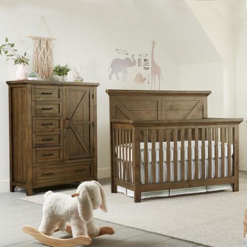 Westwood Design Westfield 2pc Convertible Crib Set in Harvest Brown