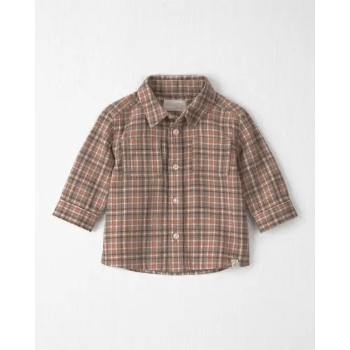 Baby Boy Organic Cotton Flannel Button-Down Shirt - Little Planet | Carter's