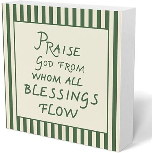 Christian Nursery Wooden Sign Decor,Bible Verse Wood Box Sign