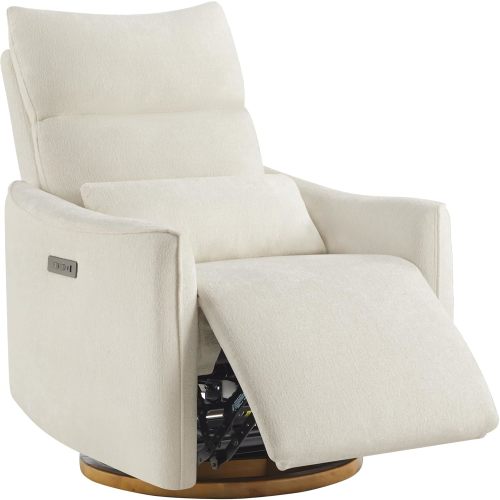 CHITA Swivel Rocker Recliner Chair, Power Glider, Cream