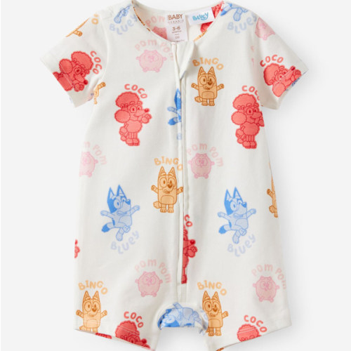 Disney Bluey Short Sleeve Zip Romper