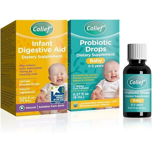 Colief Infant Digestive Aid and Probiotic Drops Bundle | 1.1 Billion Live Cultures