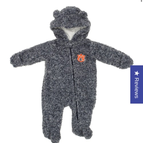 Outerstuff Auburn Tigers NCAA Newborn Game Nap Teddy Fleece Coverall, – Fanletic