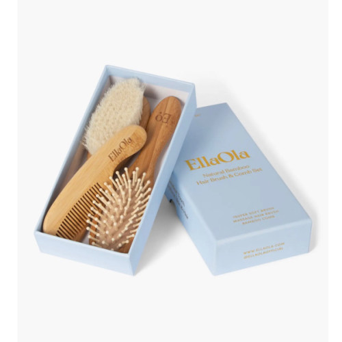 3-Piece Bamboo Brush & Comb Set