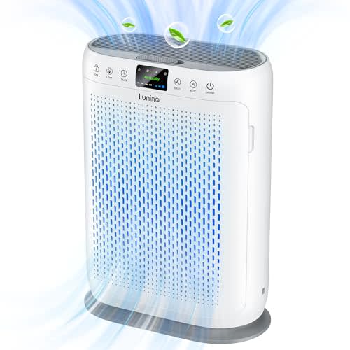 LUNINO Air Purifiers for Home Large Room up to 2400sq.ft | HEPA Air Filter with PM 2.5 Display Air Quality Sensors, Aromatherapy, Air Cleaner for Dust, Smoke, Dander, Pets Hair, Pollen