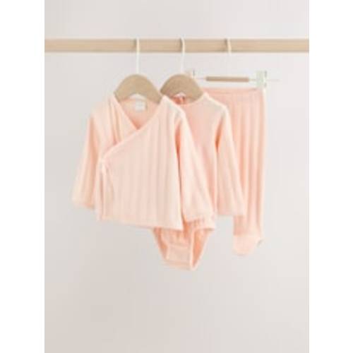 Buy Pink Pointelle Bodysuit Leggings And Cardigan Baby Set 3 Piece (0-9mths) from Next USA