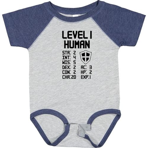 inktastic Level 1 Human Baby Bodysuit
