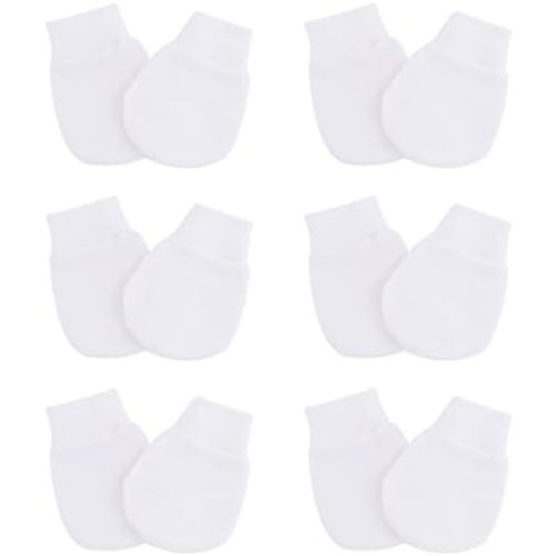 6 Pairs Baby Mittens, newborn No Scratch Mittens for 0-6 Months Boys Girls