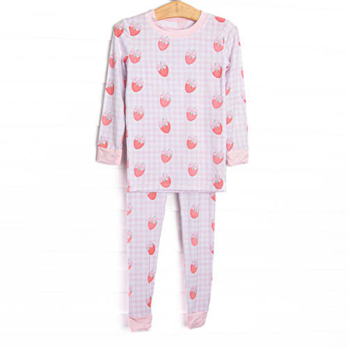 Berry Bows Bamboo Pajama Set, Pink – Stitchy Fish