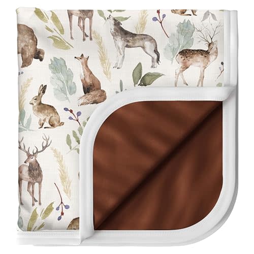 Pobibaby Soft Neutral Baby Blanket - Comfortable Premium Cotton Toddler Quilt, Ideal for Boys and Girls - Perfect Baby Boy, Baby Girl Toddler Blanket - Warm, Soft Baby Blankets (Wildlife Animal)