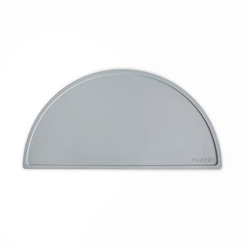 mushie Silicone Placemat for Kids | BPA-Free Non-Slip Design (Stone)