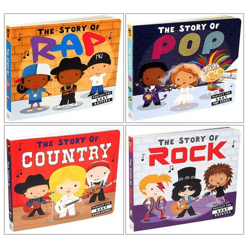 The Story of Music Little People and Pop Artists Series 4 Books Collection Box Set by Little Tiger (Pop, Rock, Rap & Country)