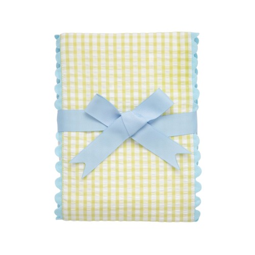 Big Check Fancy Fabric Burp Cloth