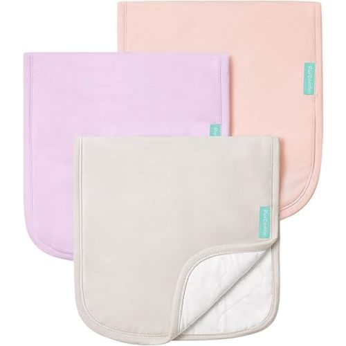 Supersoft Burp Cloths, Premium Bamboo Viscose Baby Burp Cloths, Absorbent & Skin-Friendly, Large 21” x 10”, Unisex Baby Essentials for Feeding, Spit-Up, 3-Pack