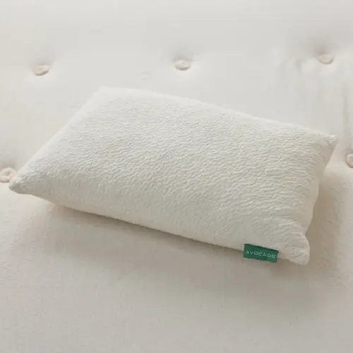 Standard Size Avocado Organic Pillow with Natural Latex and Kapok Fill