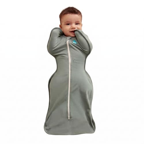 Love to Dream Swaddle UP, Baby Sleep Sack, Self-Soothing Swaddles for Newborns, Improves Sleep, Snug Fit Helps Calm Startle Reflex, New Born Essentials for Baby, 1.0 TOG, 8-13 lbs, Deep Olive