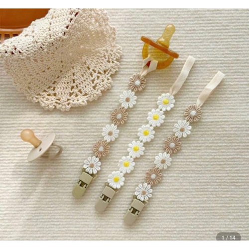 1pc Baby Daisy Pacifier Chain, Anti-Lost Pacifier Clip, Teether And Pacifier Holder, Random Color And Patterns Assorted for Sale Australia| New Collection Online| SHEIN Australia