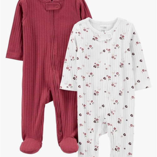 Simple Joys by Carter's baby-boys 2-pack 2-way Zip Textured Sleep and Play