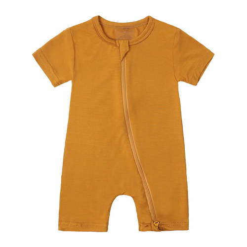 SXIMEE Unisex Baby Buttery-Soft Short Sleeve Romper with Bamboo Viscose Made, 2 Way Zipper Sleeper Pajamas