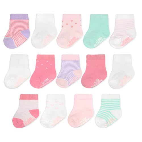 Fruit of the Loom Baby & Toddler Grow & Fit Flex Zones Cotton Stretch Socks - Unisex, Girls, Boys