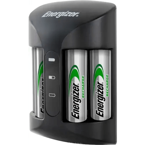 Energizer - Rechargeable AA and AAA Battery Charger (Recharge Pro) with 4 AA NiMH Rechargeable Batteries