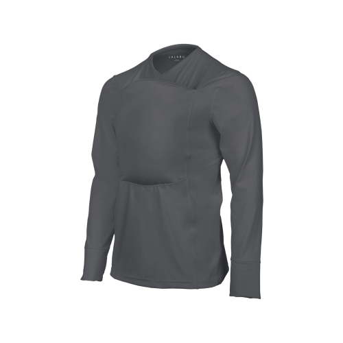 Lalabu Long Sleeve Dad Shirt | Baby Carrier | Baby Wrap | Babywearing | for Dads | Large | Gray