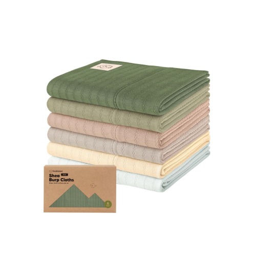 6-Pack Shea (Stria) Burp Cloths, One Size