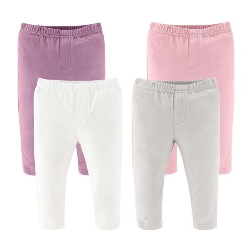 The Peanutshell Baby Girls Easy-on + Easy-off Mid Rise Straight Regular Fit Pull-On Pant, Color: Pink - JCPenney