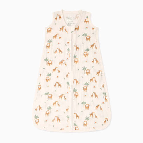 Giraffe Print Muslin Front Opening Sleep Sack 0.5 TOG Giraffe / 0 - 6 M