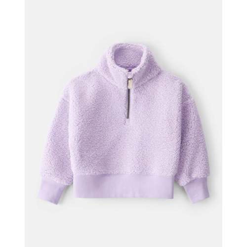 Toddler Girl Quarter-Zip Pullover Sweatshirt - Purple - Carter's | Carter's