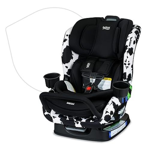 Britax Poplar S Convertible Car Seat, 2-in-1 Car Seat, Slim 17-Inch Design, ClickTight, Cowmooflage