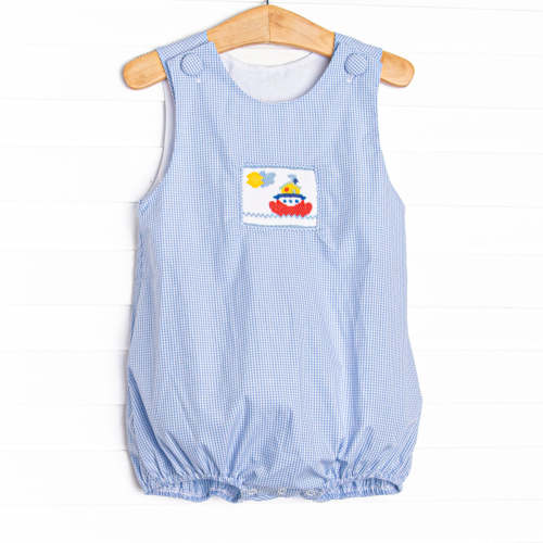 Steamboat Seas Smocked Bubble, Blue – Stitchy Fish