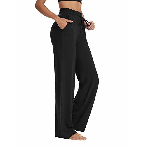 Sarin Mathews Womens Yoga Sweatpants Wide Leg High Waisted Lounge Pajamas Pants Comfy Workout Loose Pants with Pockets