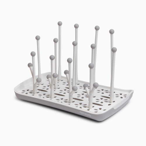 Sprucely Bottle Drying Rack - White/Grey