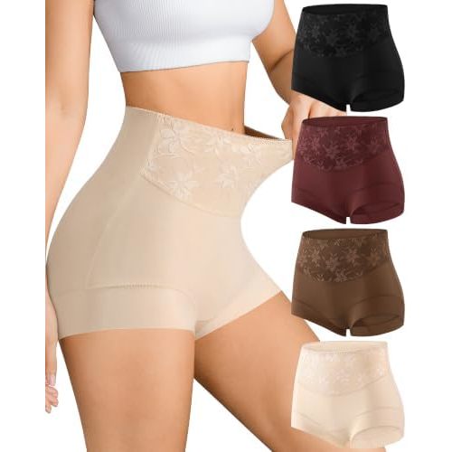 Maternity Seamless Underwear High Waisted Postpartum Briefs Lace Full Coverage No Show Panties Soft Stretchy Briefs
