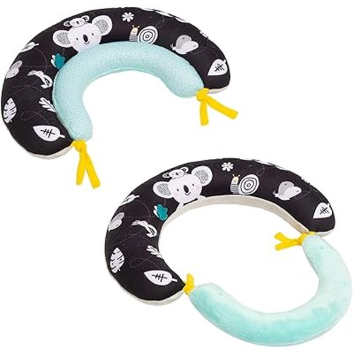 Taf Toys 2-in-1 Tummy Time Support Toy for Newborns & Infants, Soft Panda Support Toy with High-Contrast Crinkle, Baby Development Toy for Neck & Arm Support, Sensory Activity Mat 0-6M