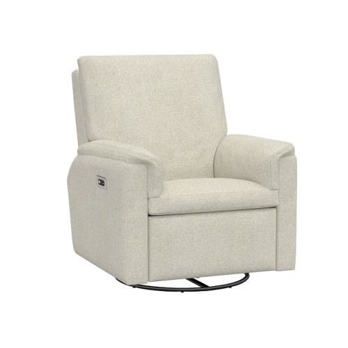 Dream Power Swivel Glider & Recliner, Performance Heathered Basketweave, Alabaster White