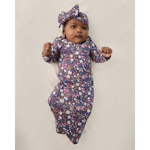 Midnight Petals Infant Gown | Little Sleepies
