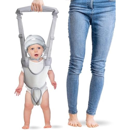 Baby Walking Safety Harness with Helmet Soft Cushion Baby Head Protector, Baby Walker Assistant Adjustable Belt for Walking Learning